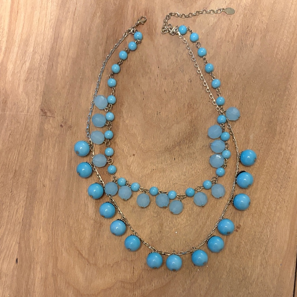 Elegant Blue Beaded Necklace